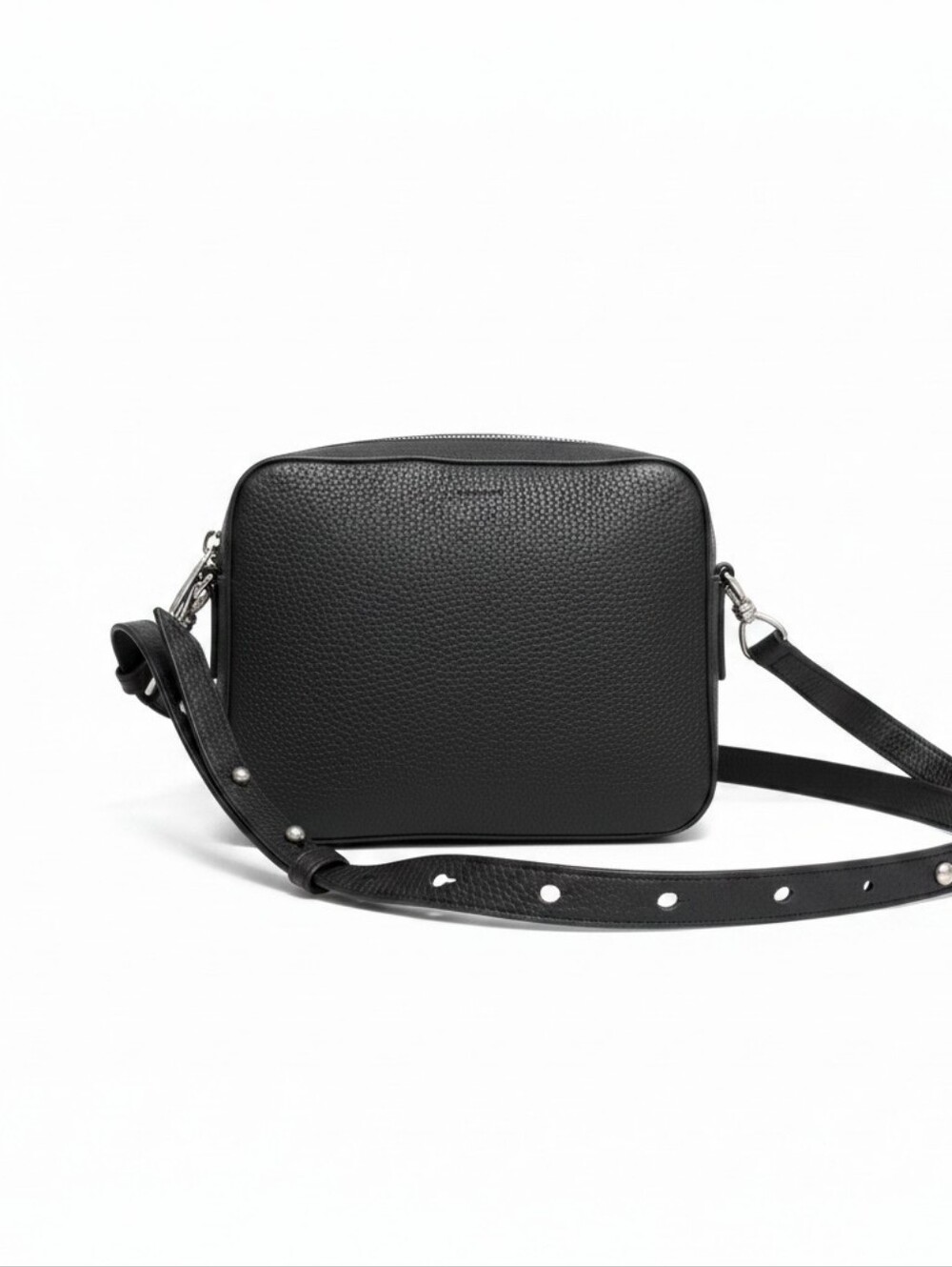 All Saints Lucile Leather Crossbody Bag W/ Silvertone HW Gently Loved